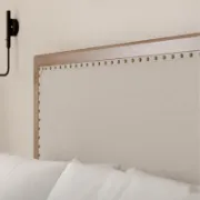 Contemporary Walnut Solid Wood Bed