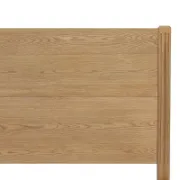 Natural Red Oak Solid Wood Bed – Rustic Modern King Frame