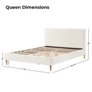 Boucle Platform Bed – Modern Style with Plush Texture