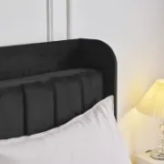 Upholstered Wingback Bed with USB Outlet