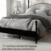 Blakesburg Upholstered Metal Four Poster Bed