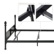 Blakesburg Upholstered Metal Four Poster Bed