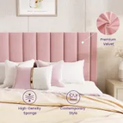 Upholstered Bed with Velvet