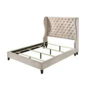Upholstered Wingback Bed