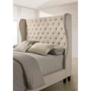 Upholstered Wingback Bed