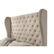 Upholstered Wingback Bed