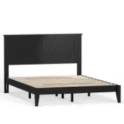 Solid Wood Platform Bed with Elegant Design