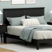Solid Wood Platform Bed with Elegant Design