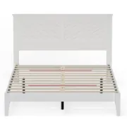Solid Wood Platform Bed with Elegant Design
