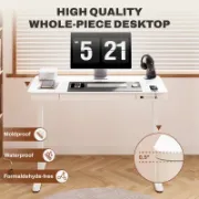 Home Office Height Adjustable Standing Desk with Drawer