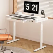 Home Office Height Adjustable Standing Desk with Drawer