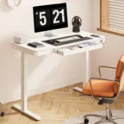 Home Office Height Adjustable Standing Desk with Drawer