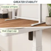 Home Office Height Adjustable Standing Desk with Drawer