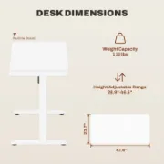 Home Office Height Adjustable Standing Desk with Drawer