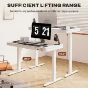 Home Office Height Adjustable Standing Desk with Drawer