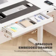Home Office Height Adjustable Standing Desk with Drawer