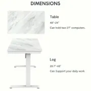 Home Office Height Adjustable Standing Desk with Drawer