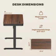 Home Office Height Adjustable Standing Desk with Drawer