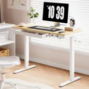 Home Office Height Adjustable Standing Desk with Drawer