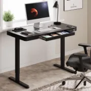 Home Office Height Adjustable Standing Desk with Drawer