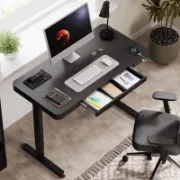 Home Office Height Adjustable Standing Desk with Drawer