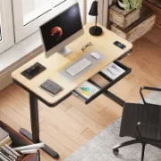 Home Office Height Adjustable Standing Desk with Drawer