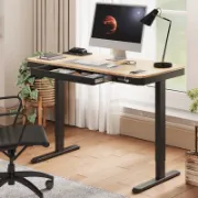 Home Office Height Adjustable Standing Desk with Drawer