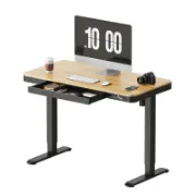 Home Office Height Adjustable Standing Desk with Drawer