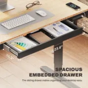 Home Office Height Adjustable Standing Desk with Drawer
