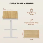 Home Office Height Adjustable Standing Desk with Drawer