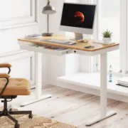 Home Office Height Adjustable Standing Desk with Drawer