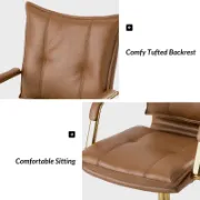 Faux Leather Task Chair with Padded Arms