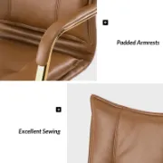 Faux Leather Task Chair with Padded Arms