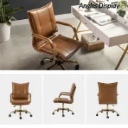 Faux Leather Task Chair with Padded Arms
