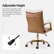 Faux Leather Task Chair with Padded Arms