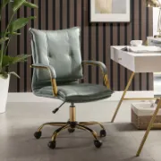 Faux Leather Task Chair with Padded Arms