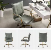 Faux Leather Task Chair with Padded Arms