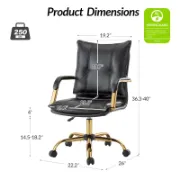 Faux Leather Task Chair with Padded Arms