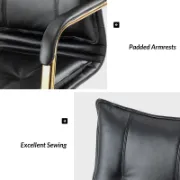 Faux Leather Task Chair with Padded Arms