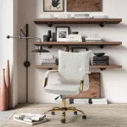 Faux Leather Task Chair with Padded Arms