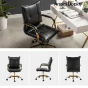 Faux Leather Task Chair with Padded Arms