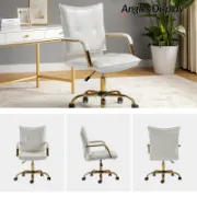 Faux Leather Task Chair with Padded Arms