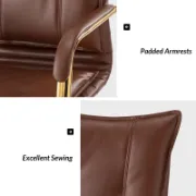 Faux Leather Task Chair with Padded Arms