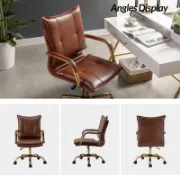 Faux Leather Task Chair with Padded Arms