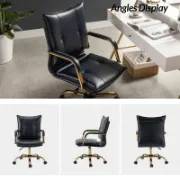 Faux Leather Task Chair with Padded Arms