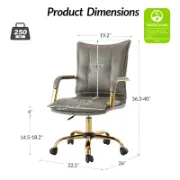 Faux Leather Task Chair with Padded Arms
