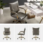 Faux Leather Task Chair with Padded Arms