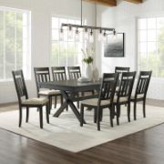 9-piece rustic dining set