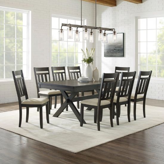 9-piece rustic dining set