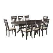 9-piece rustic dining set